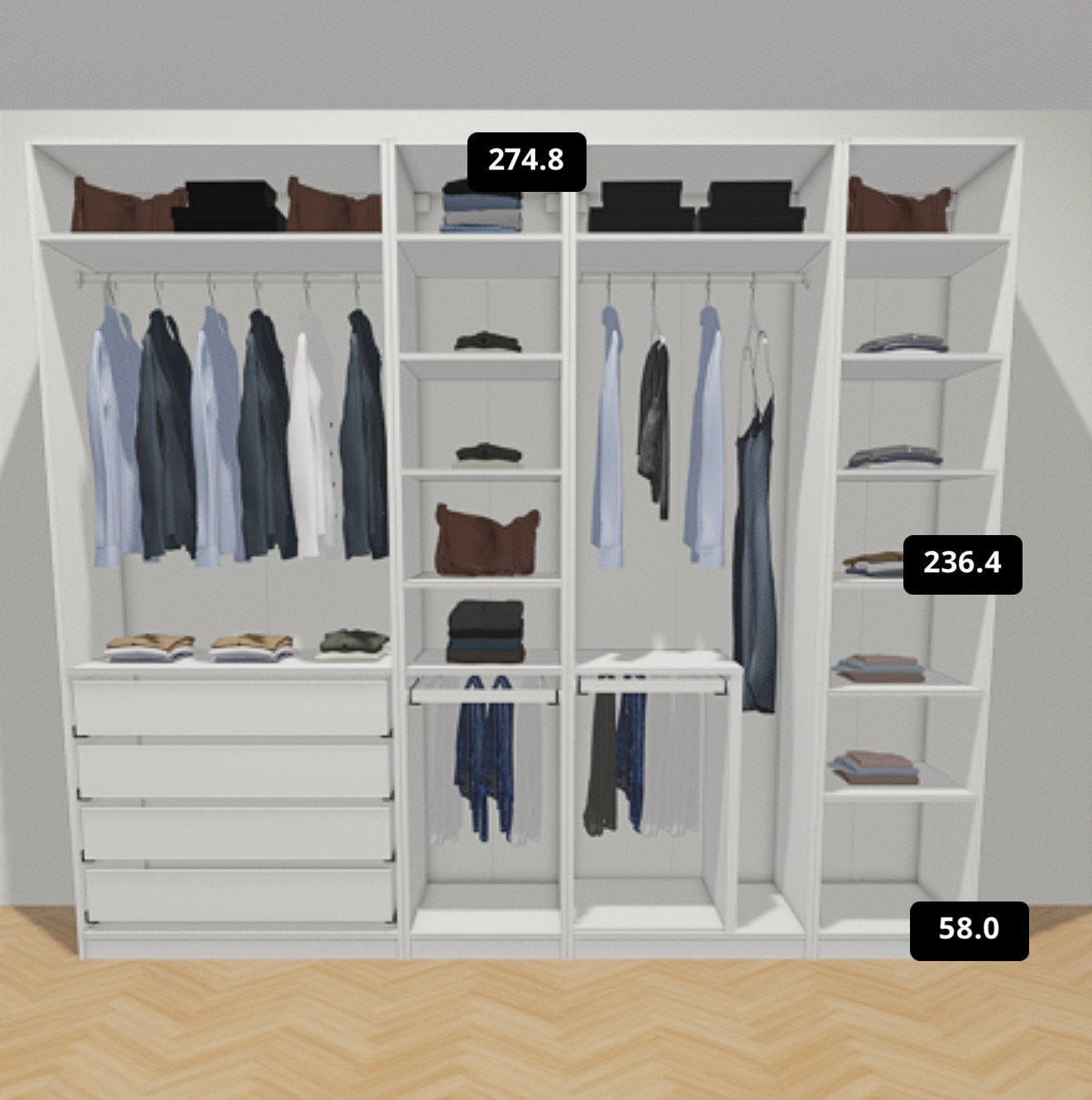 Pax ikea kast, 200 cm ou plus, Comme neuf, Enlèvement, 200 cm ou plus