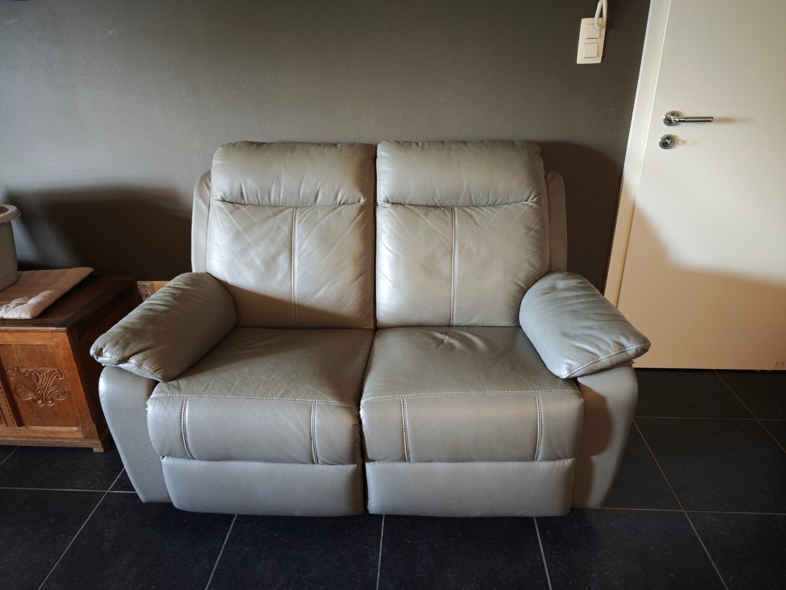2 canapés en cuir 2 places avec 2 relax chacuns, Maison & Meubles, Enlèvement, Cuir