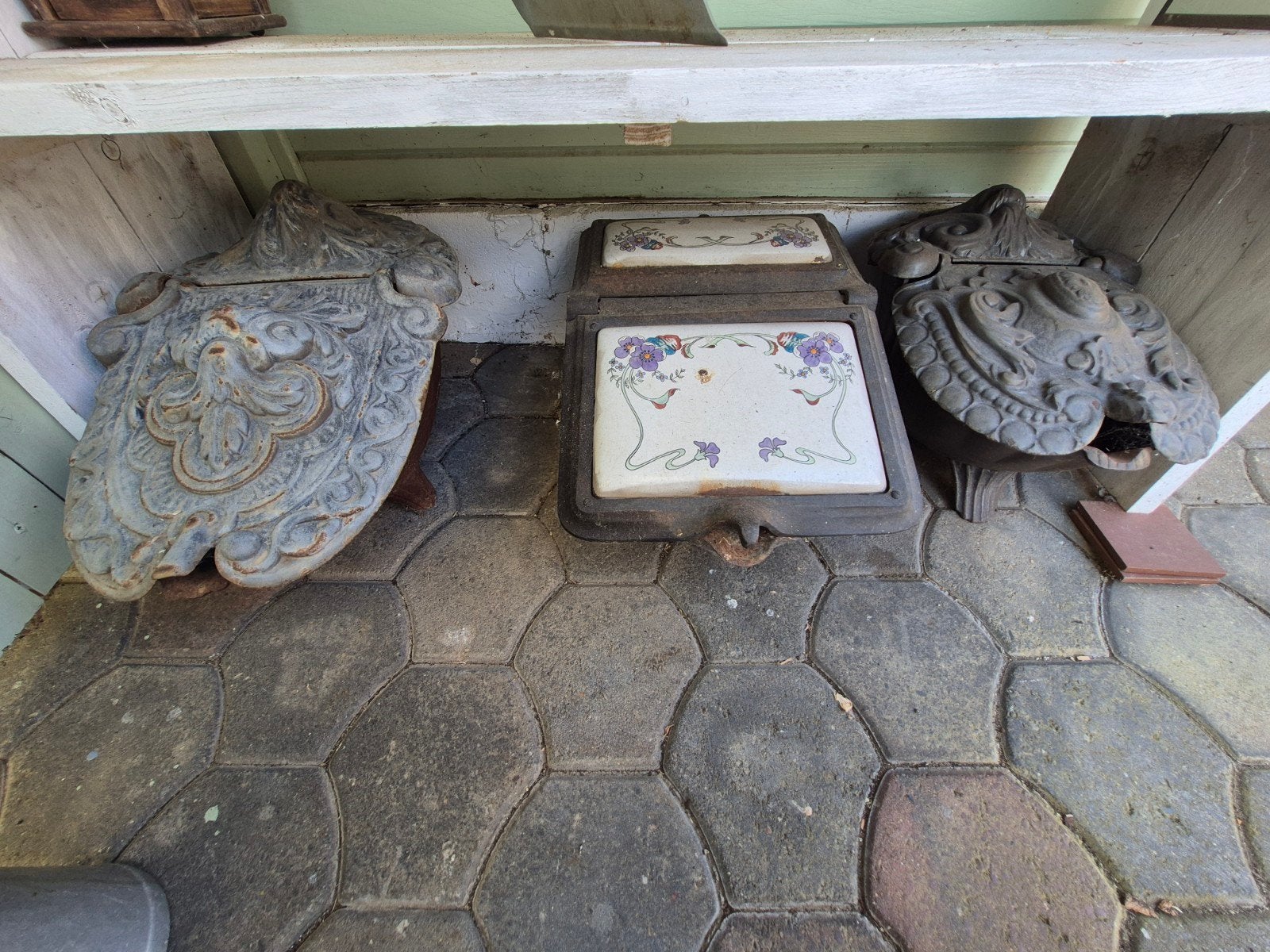 decoratieve gietijzeren kolenbak, Antiek en Kunst, Ophalen