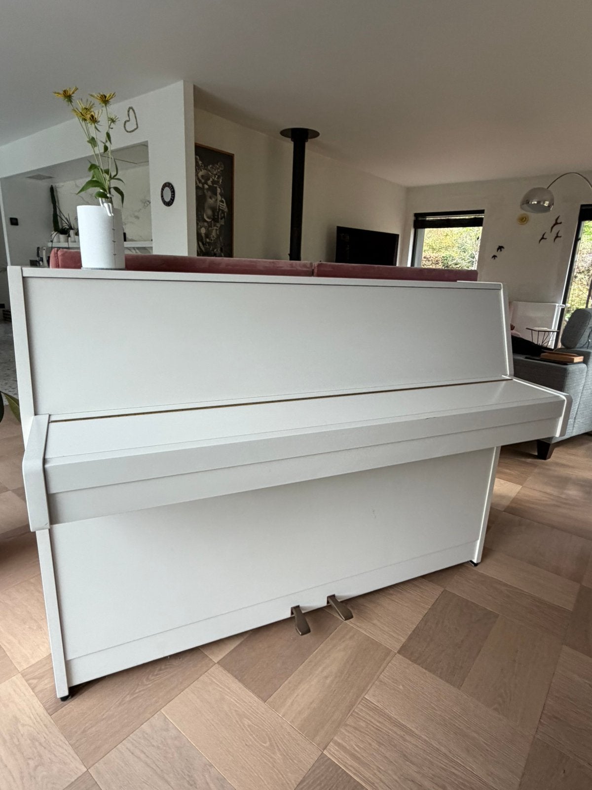 Witte piano Eterna ER-10, Muziek en Instrumenten, Ophalen, Gebruikt, Wit, Piano