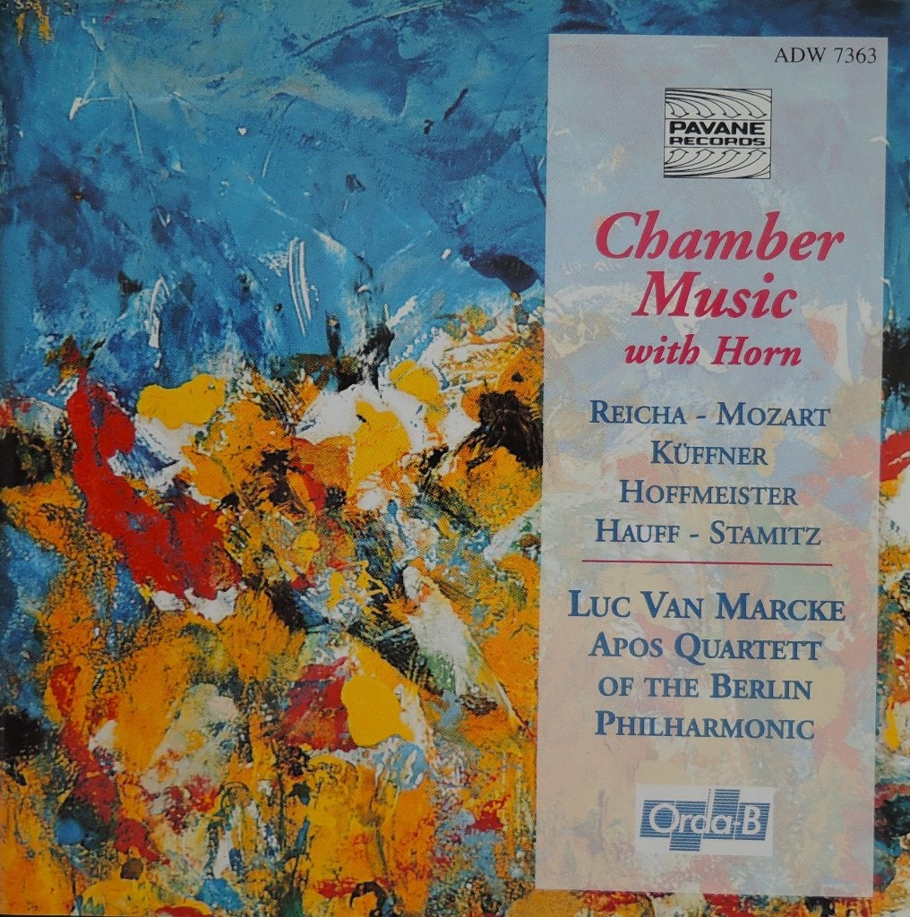 Chamber Music with Horn - Van Marcke / Apos Quartett - DDD, Enlèvement ou Envoi, Comme neuf, Musique de chambre