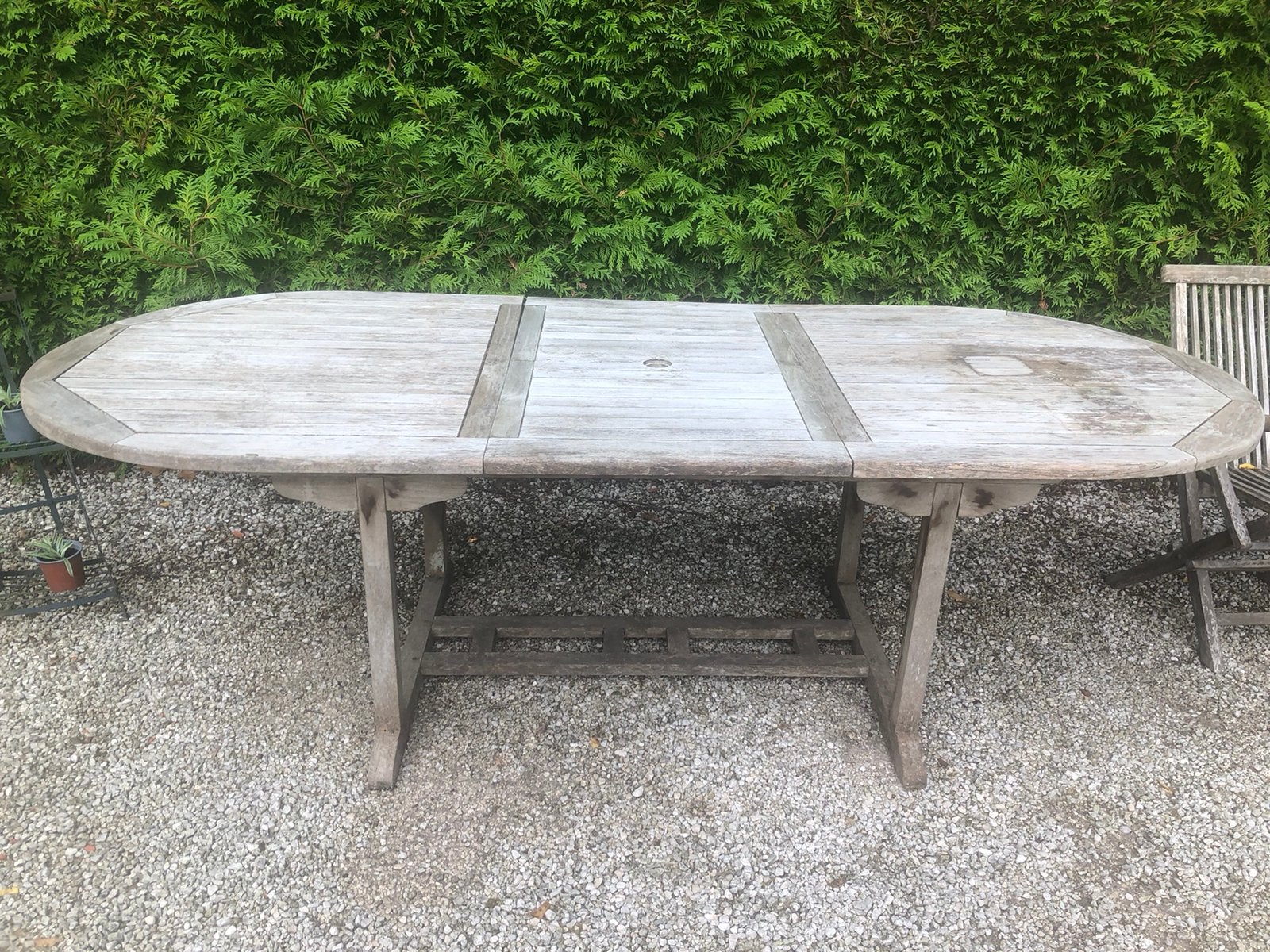 Table de jardin+4 chaises avec accoudoirs, Jardin & Terrasse, Utilisé, Sets de jardin, 6 places, Enlèvement