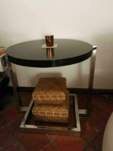Table basse salontafel appoint ou chevet, Maison & Meubles, Enlèvement, Utilisé, Rond, 60 cm ou plus