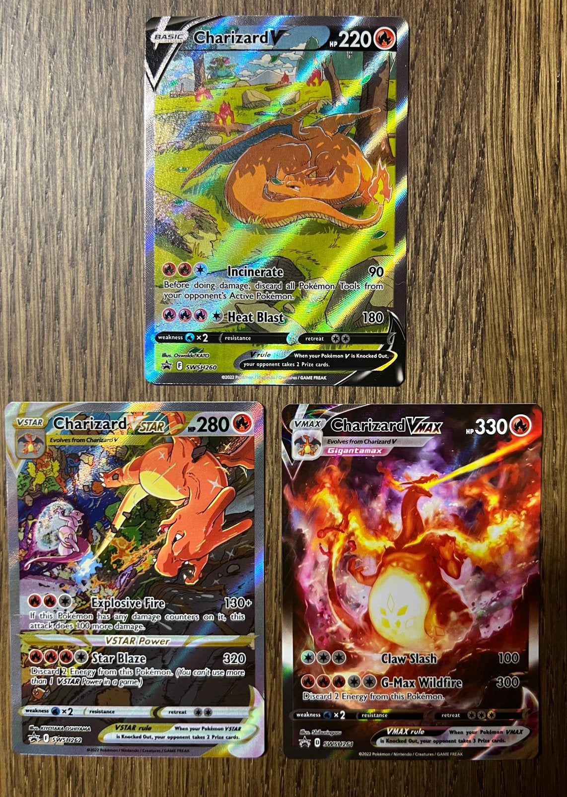 Pokémon Charizard V, VSTAR & VMAX - Complete Promo Set, Ophalen, Zo goed als nieuw