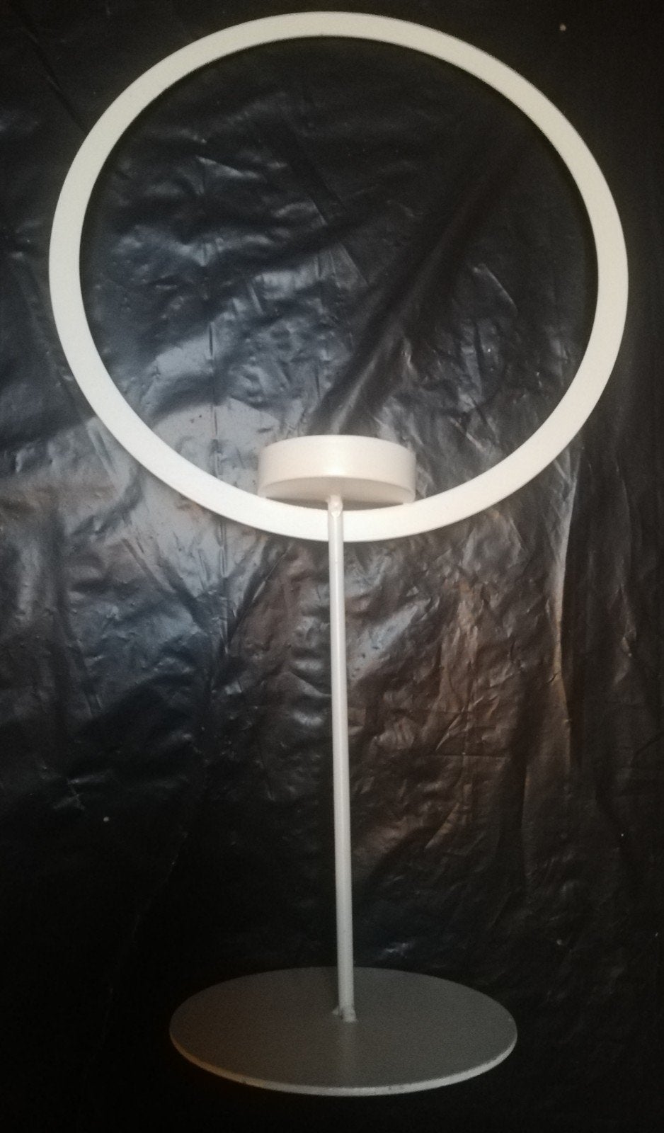 Bougeoir 35cm en métal blanc, Enlèvement ou Envoi, 35 cm, Comme neuf, Bougie