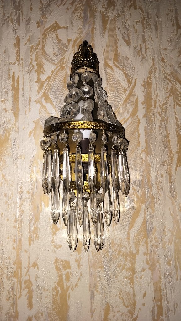 Wandlamp, Huis en Inrichting, Ophalen, Gebruikt, Glas, Wandlamp
