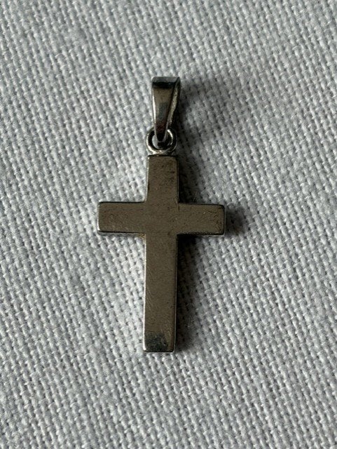 Hanger 'Kruis' in 925 Zilver, Ophalen of Verzenden, Zo goed als nieuw, Kruis of Symbool, Zilver