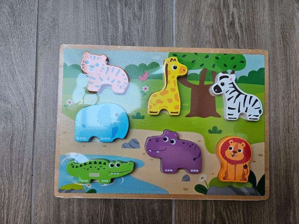Puzzel safari Zookabee, Neuf, Enlèvement ou Envoi, 6 mois à 2 ans, Moins de 10 pièces