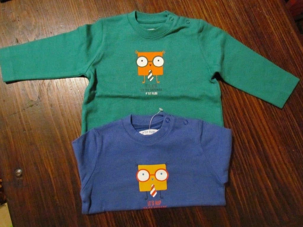 T-shirt P'Tit Filou 6 maand, Kinderen en Baby's, Ophalen, Jongetje of Meisje, Nieuw, PETIT FiLOU