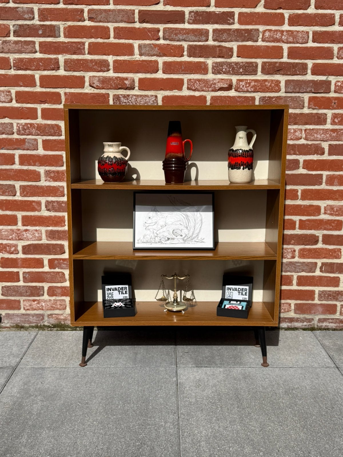 Vintage Mid-Century Bookcase, Huis en Inrichting, Ophalen, Gebruikt
