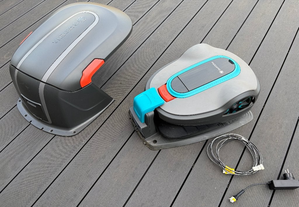 Gardena Sileno Life 1000 + garage, Tuin en Terras, Ophalen, Gebruikt, 20 tot 25 cm, Gardena