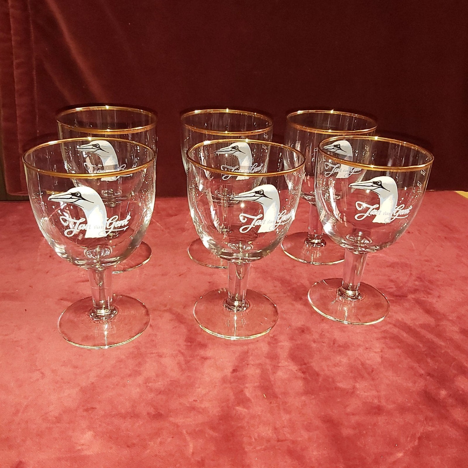 Glas glazen jan van Gent bierglazen, Antiek en Kunst, Ophalen