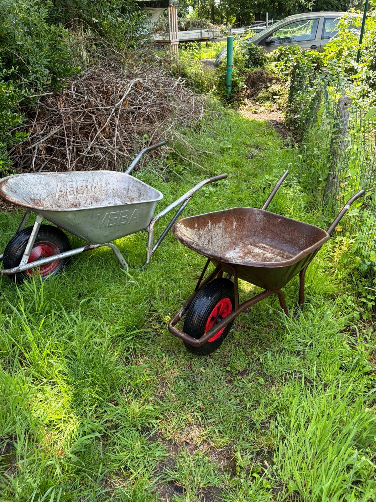 Gebruikte kruiwagens, Jardin & Terrasse, Brouettes, Enlèvement, Utilisé, Manuelle, À une roue