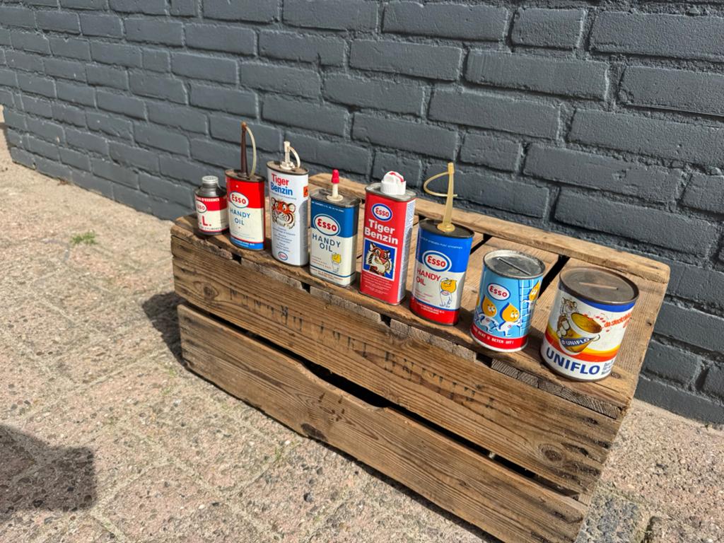 Esso Handy oil olie blikjes, Ophalen of Verzenden, Gebruikt, Verpakking
