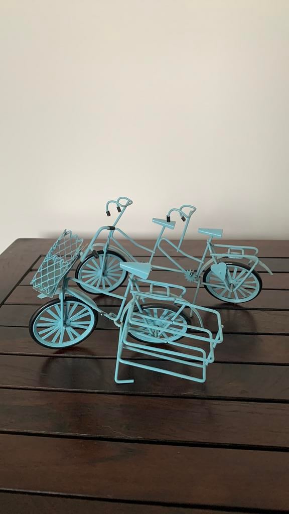 Set 2 decoratieve vintage fietsjes, Antiek en Kunst, Ophalen