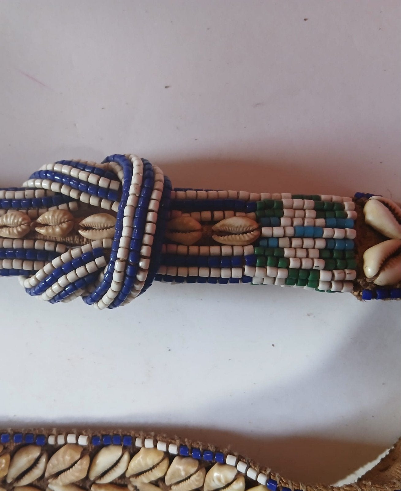 ceinture royal KUBA authentique d époque Afrique, Fait main, Afrique, Enlèvement ou Envoi, Netsuke