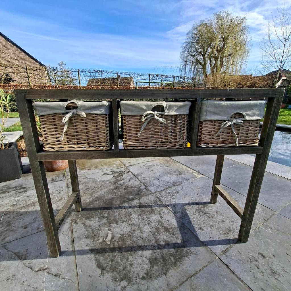 Kastje met mandjes., Ophalen