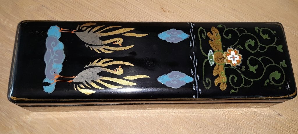 Japanse lak doos kraanvogels, Ophalen of Verzenden