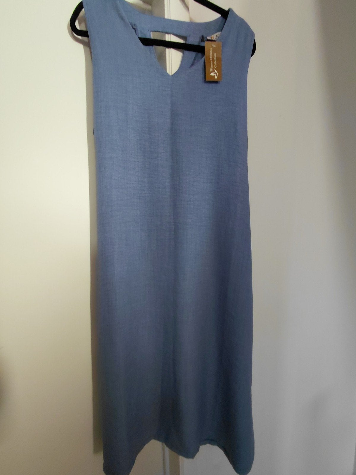 Maxi jurk, Ophalen, Blauw, Maat 46/48 (XL) of groter, Nieuw