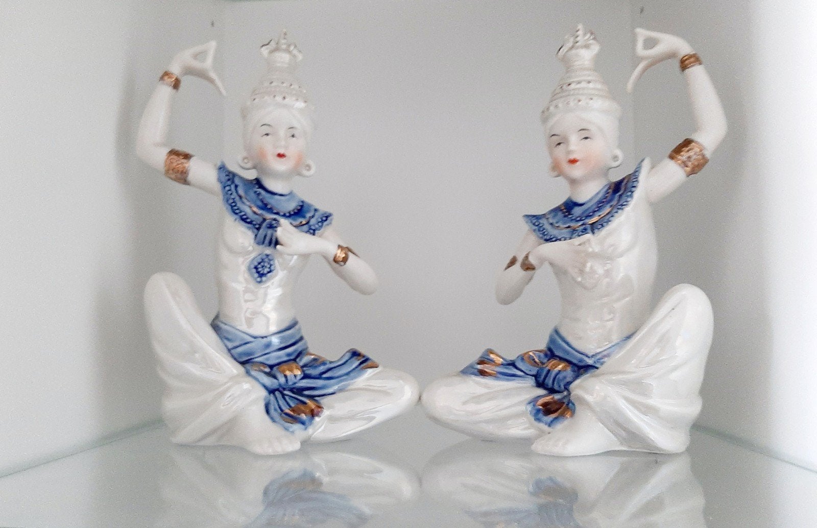 Vintage Thais Siamese Boeddha porseleinen, Antiek en Kunst, Ophalen