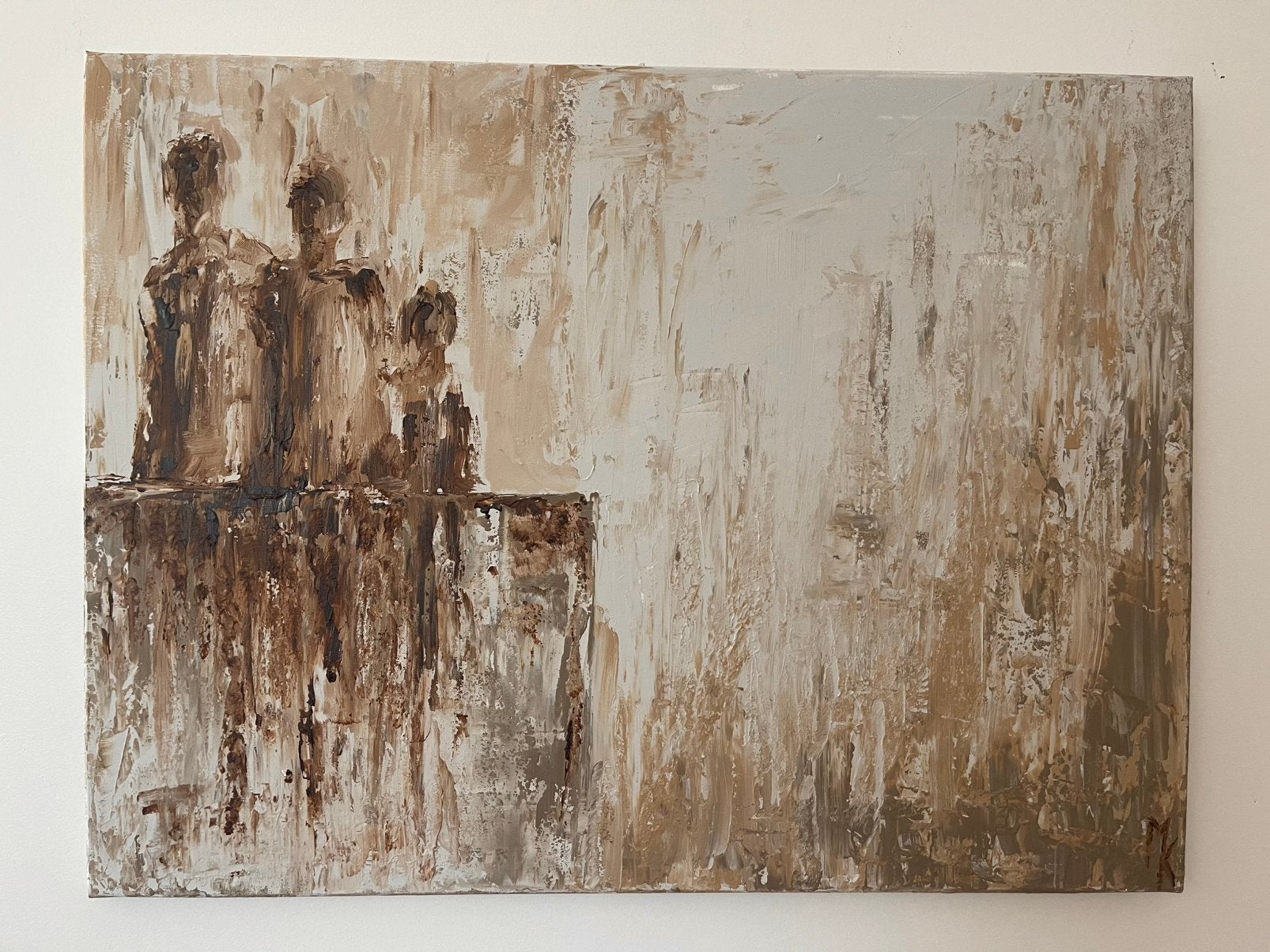 Vrij groot origineel abstract schilderij Mk Art, Ophalen