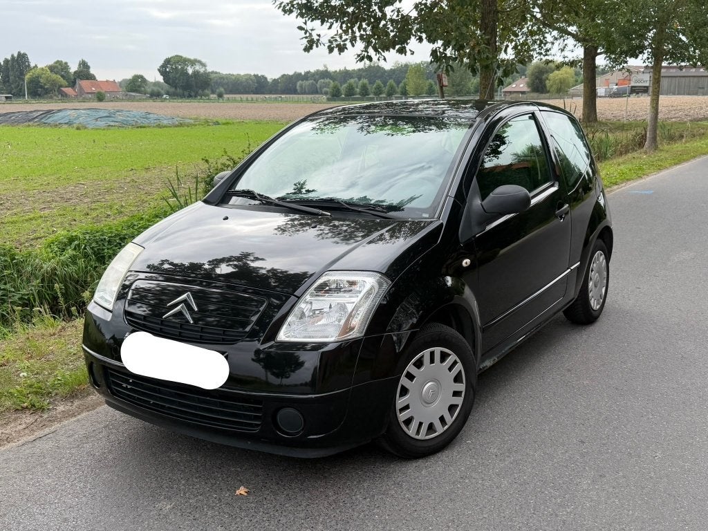 Citroen C2 1.1 benzine, Auto's, Zwart, Zwart, Handgeschakeld, 44 kW