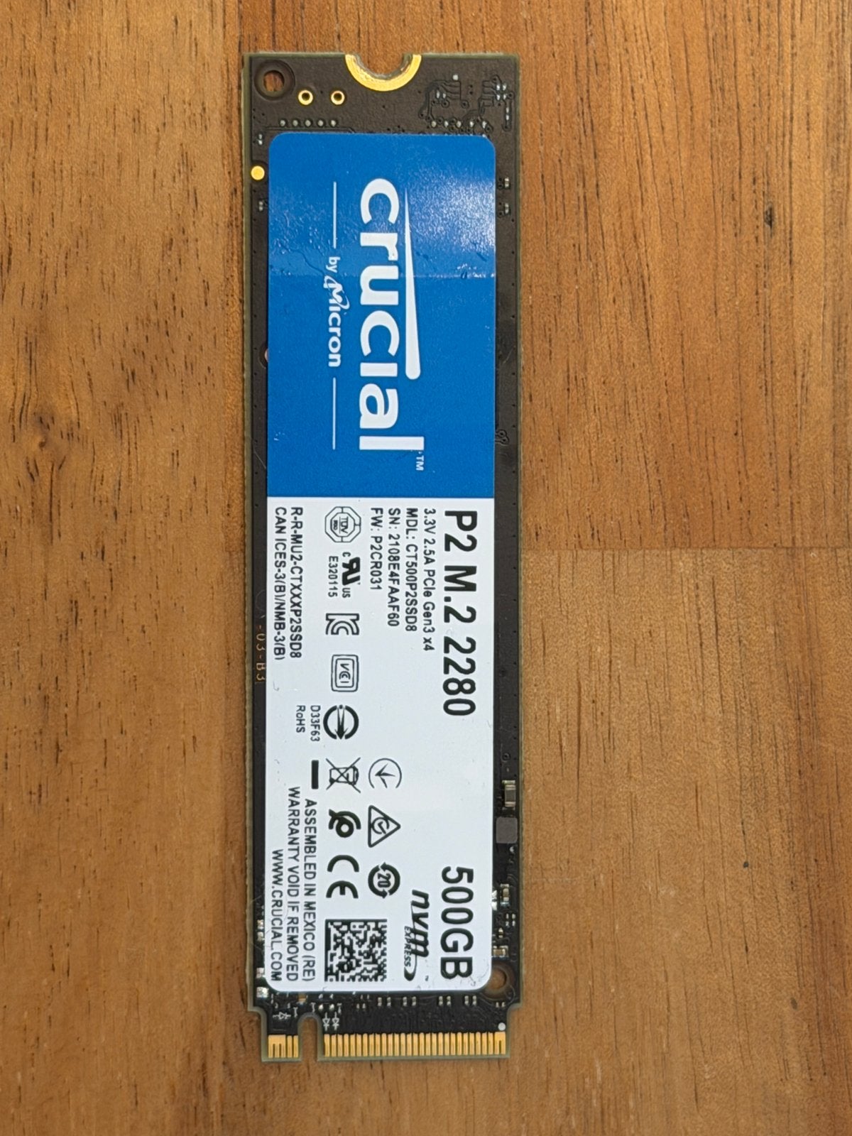 SSD 500go GEN3, Informatique & Logiciels, Disques durs, Enlèvement, Comme neuf, SSD