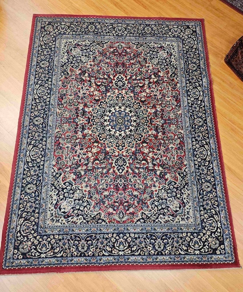 Vintage oosters tapijt 230/170 cm, Verzenden, Gebruikt, Blauw, Oosters
