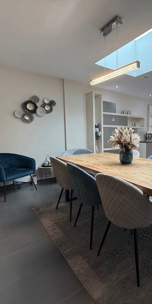 Eetkamer/ salle à manger, Huis en Inrichting, Ophalen, Zo goed als nieuw, Industrial, 6 tot 8 stoelen