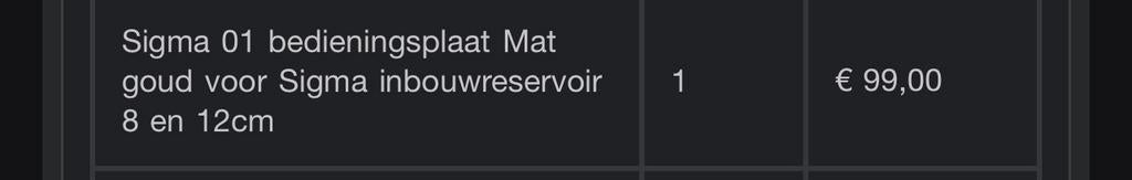 Bedieninspaneel toilet GOUD nieuw, Ophalen, Nieuw