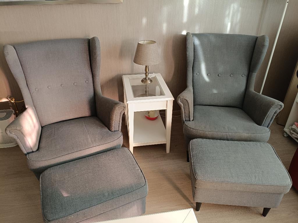 Zetel, fauteuil met voetenbank, Huis en Inrichting, Ophalen, Gebruikt