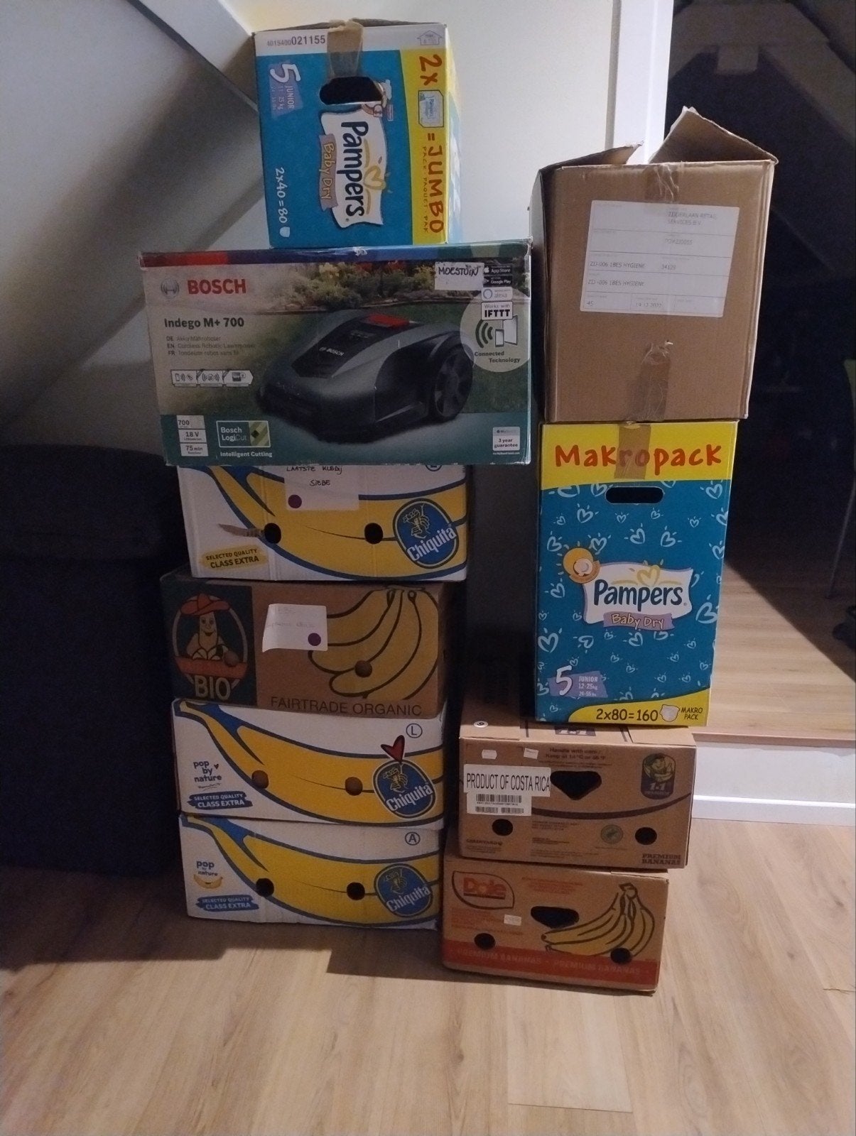 Gratis bananendozen, Enlèvement