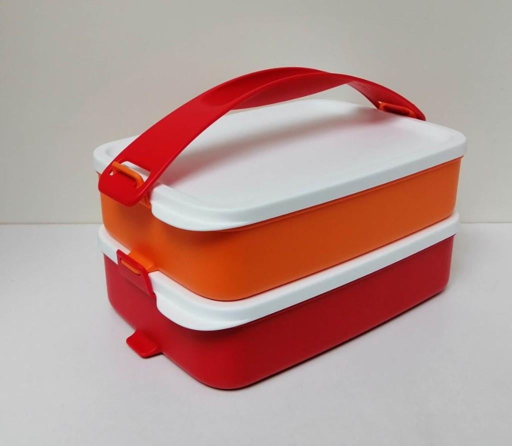 Tupperware™ Set « Click to Go » 900 ml, Verzenden, Nieuw, Rood, Bus of Trommel