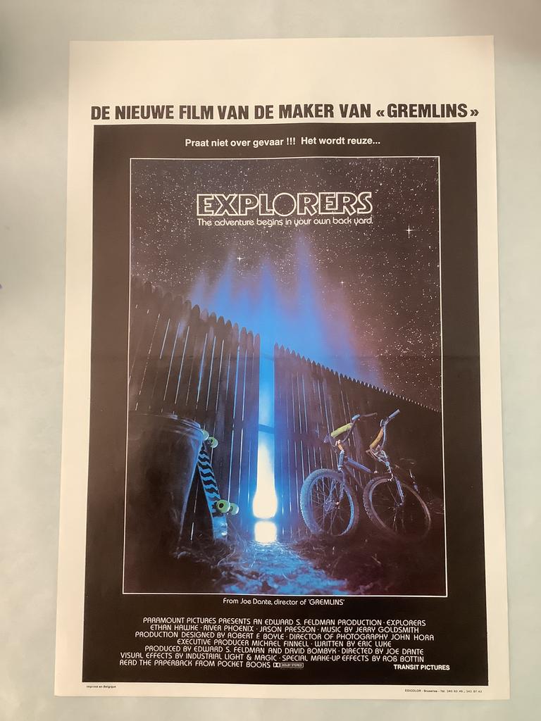 EXPLORERS   FILMPOSTER /AFFICHE   36-54 cm, Verzamelen, Ophalen of Verzenden