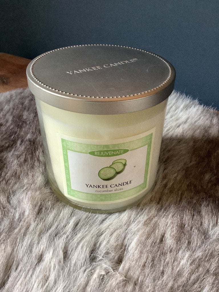 Bougie parfumée Yankee Candle Cucumber Slices Tumbler, Autres marques, Verre, Bougie, Crème