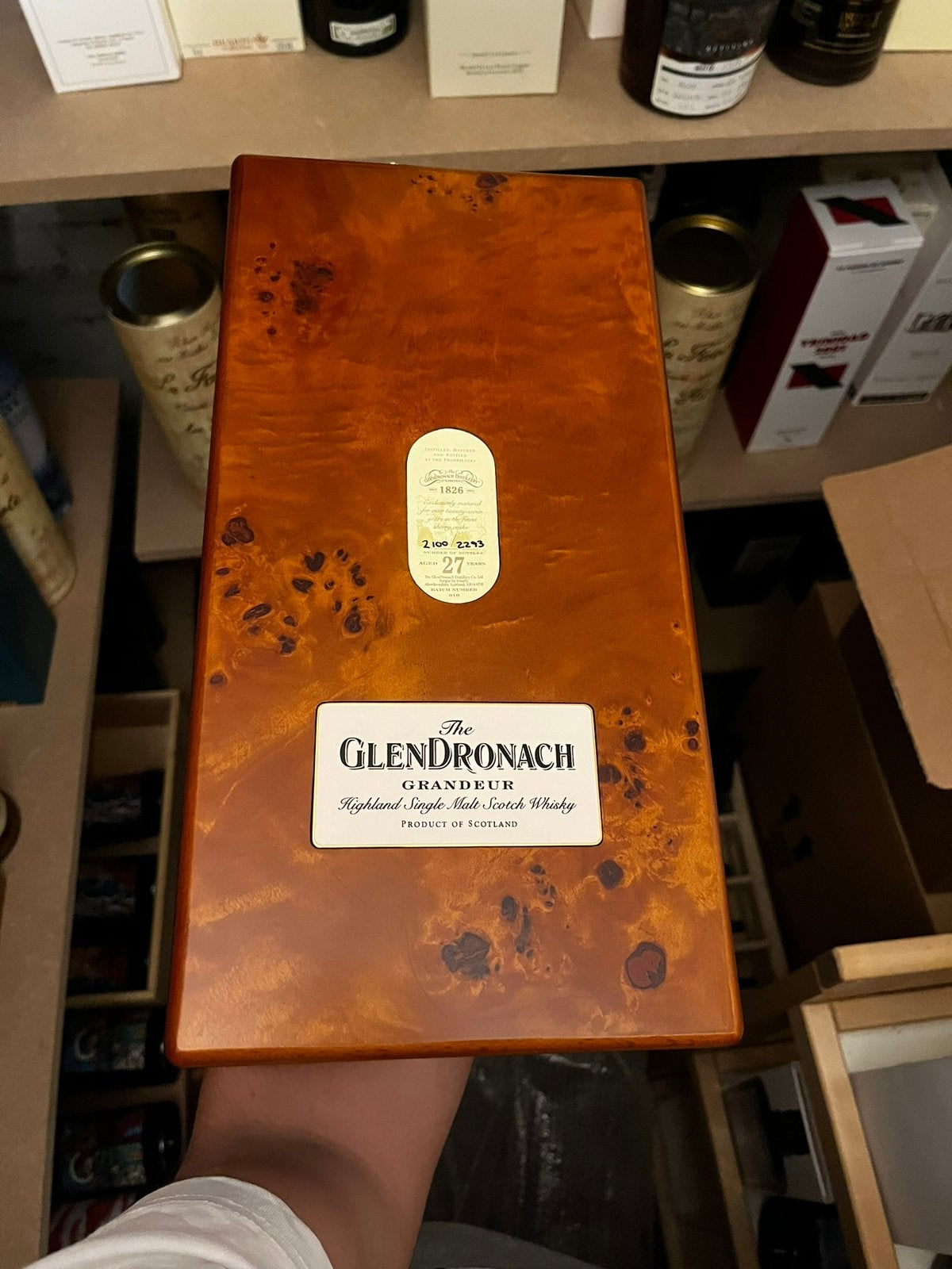 The Glendronach Grandeur, Enlèvement