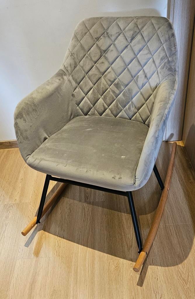 Fauteuil à bascule (Rocking Chair) design scandinave - Velou, Huis en Inrichting, Stoelen, Ophalen