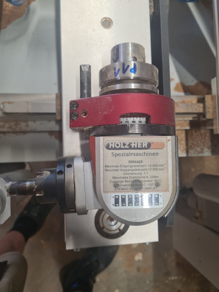 Cnc booragregaat Holzher, Ophalen, Zo goed als nieuw, Elektrisch, Bovenfrees