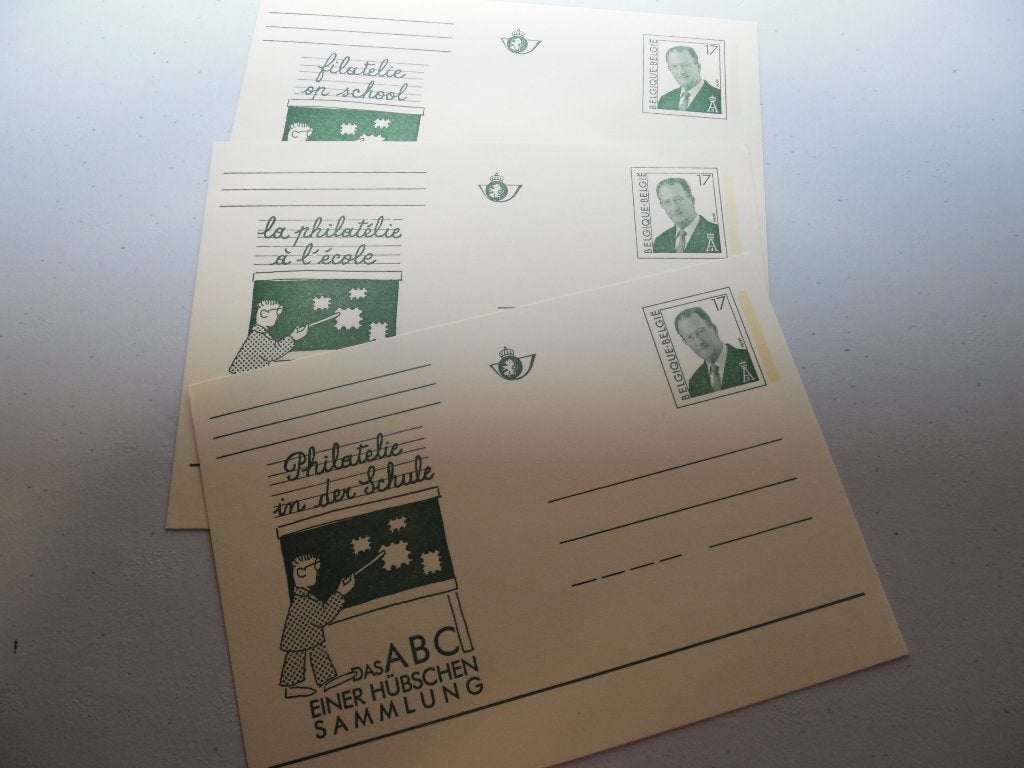 Briefkaarten  Philatelie in de scholen 3 Landstalen, Enlèvement ou Envoi, Non oblitéré