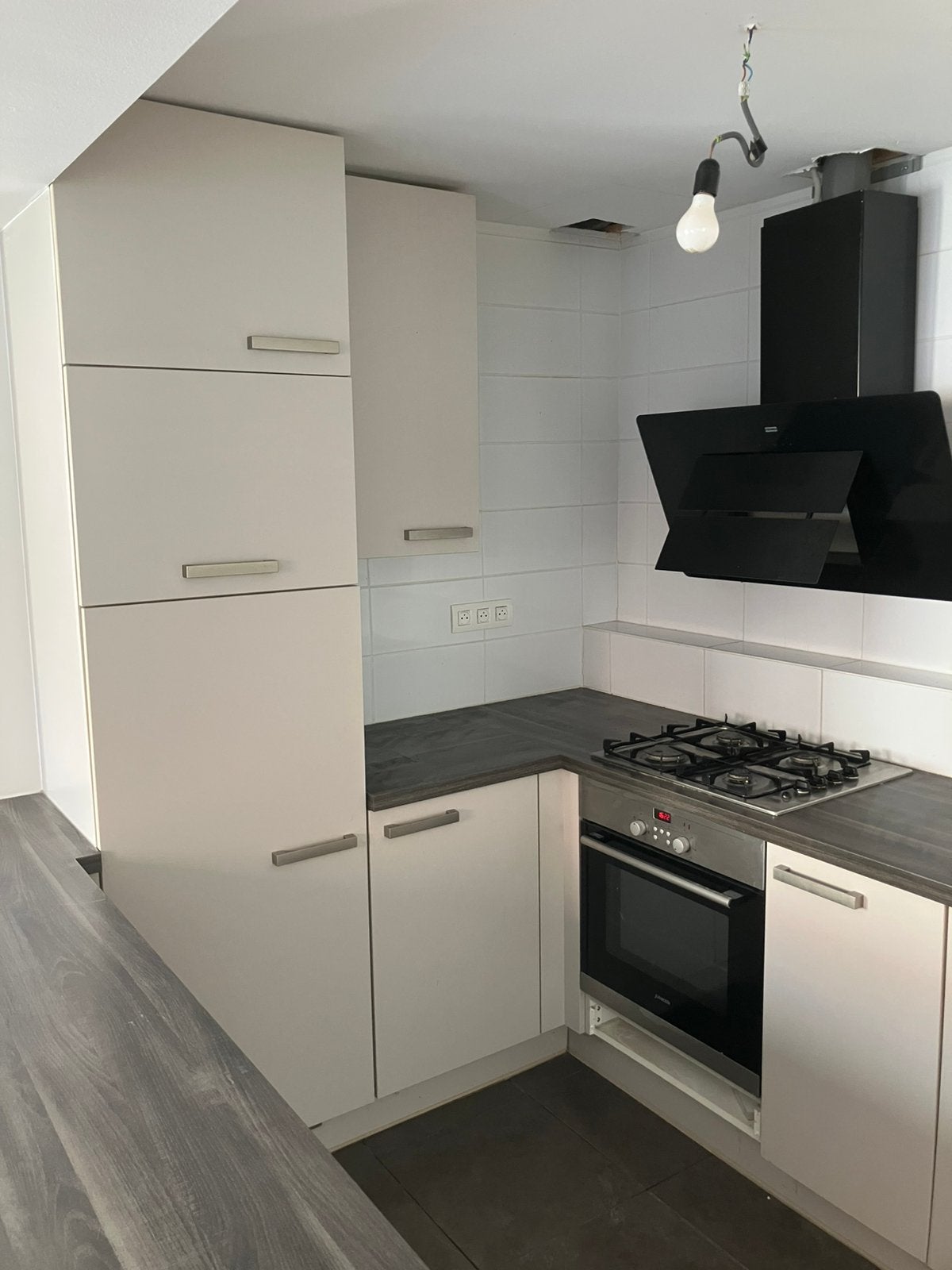 Cuisine, Bois, Enlèvement, Utilisé, Cuisine en U