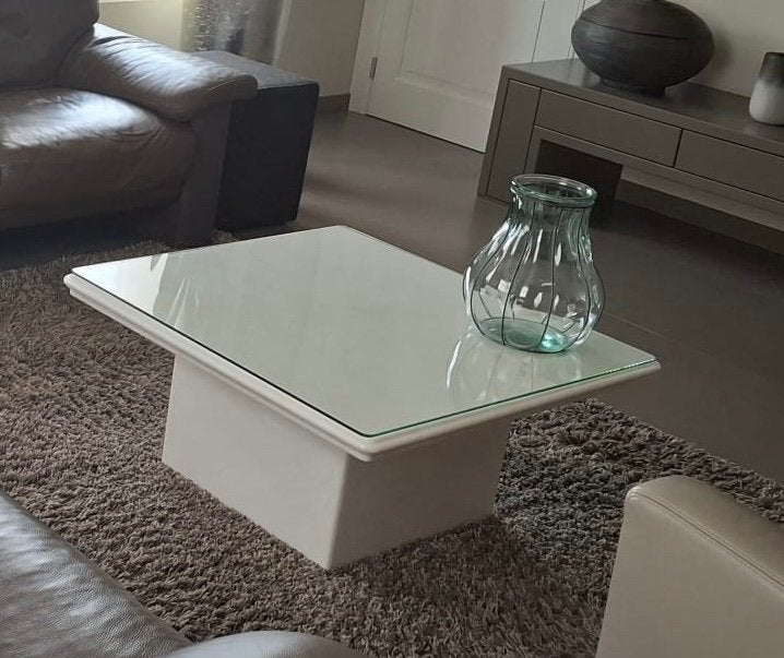 Marmeren salontafel, Huis en Inrichting, Ophalen, Gebruikt, 50 tot 100 cm, Vierkant