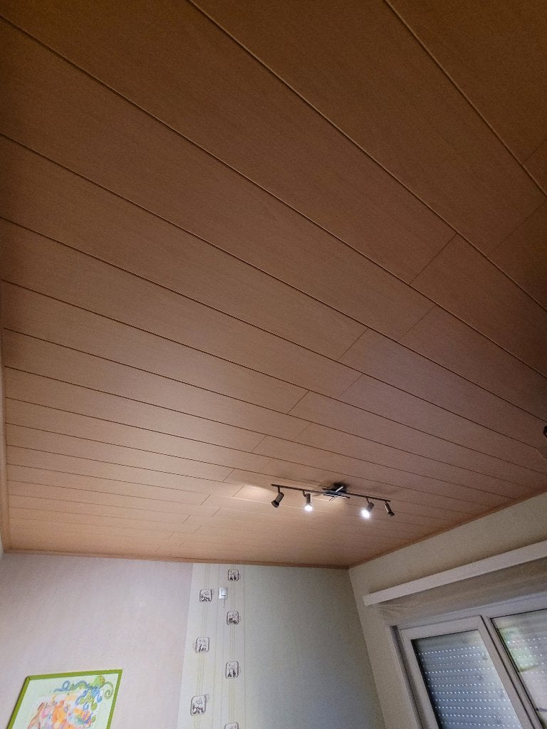 Systeem plafond - kleur Beuk 10m2, Ophalen, Gebruikt, Minder dan 25 mm, Plank