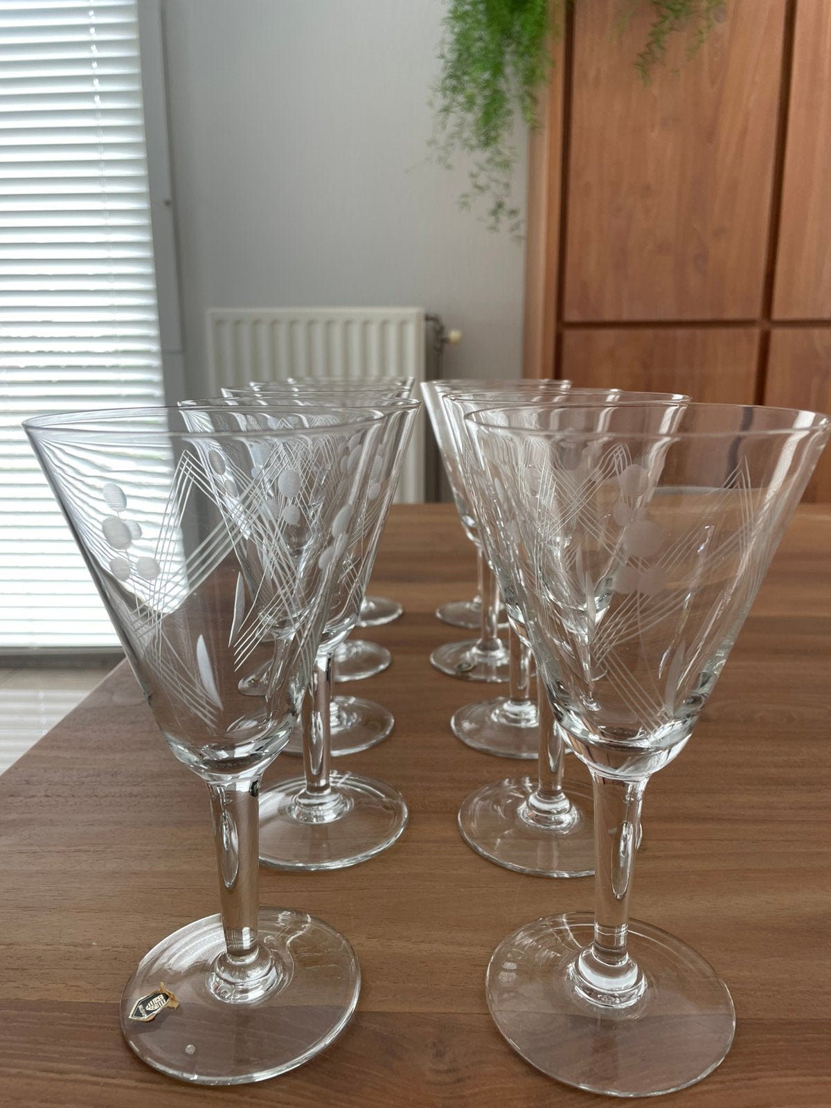 10 Kristal glazen DOYEN, Verzamelen, Glas en Drinkglazen, Ophalen, Zo goed als nieuw