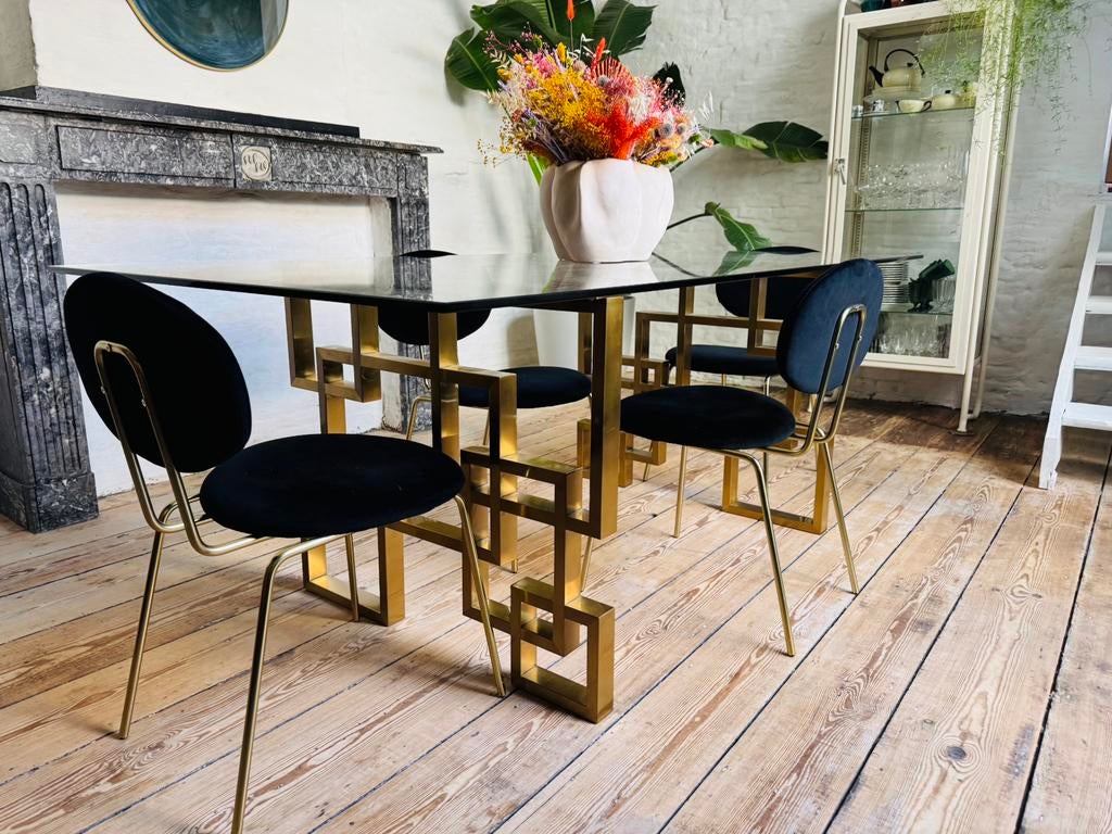 Set van 4 Furnified stoelen, Huis en Inrichting, Stoelen, Ophalen, Zo goed als nieuw, Zwart