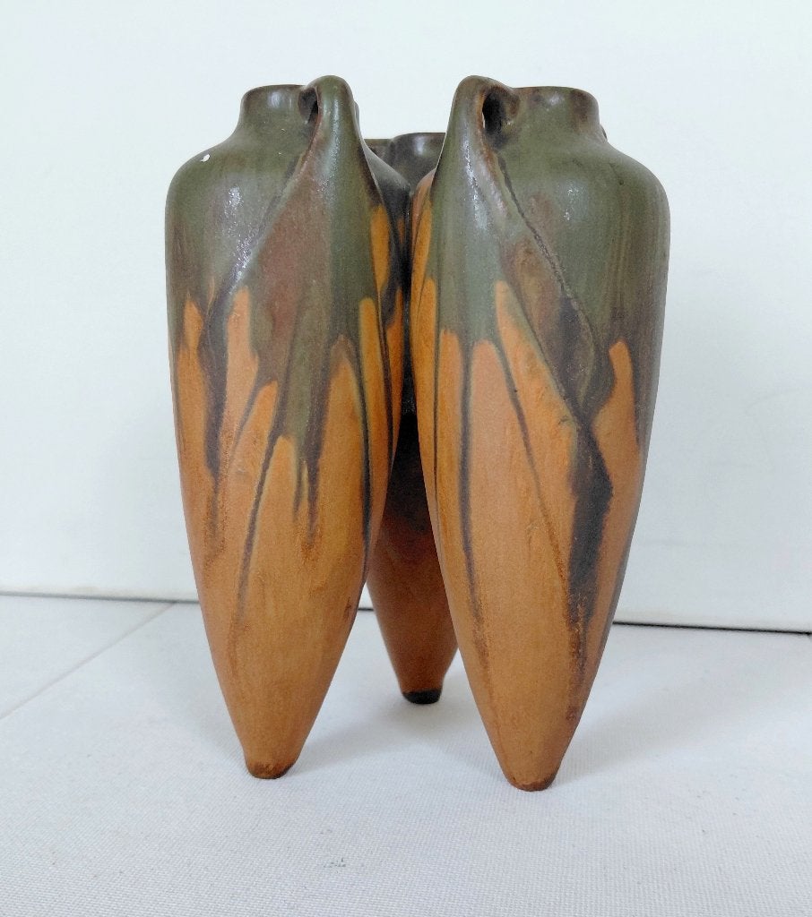 Vase triptyque Art Nouveau, Art Déco Denbac (années 1920-30), Enlèvement ou Envoi
