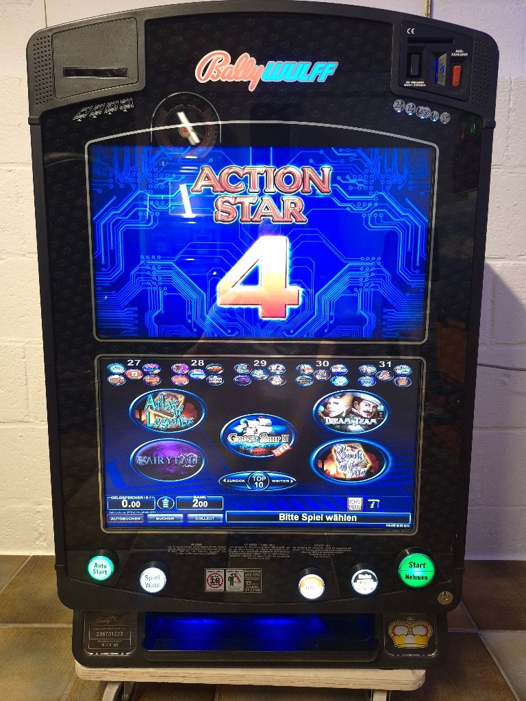 Gokkast Bally Wulff Action star 4 , groot spelpakket!, Verzamelen, Automaten | Gokkasten en Fruitautomaten, Euro, Ophalen, Zo goed als nieuw