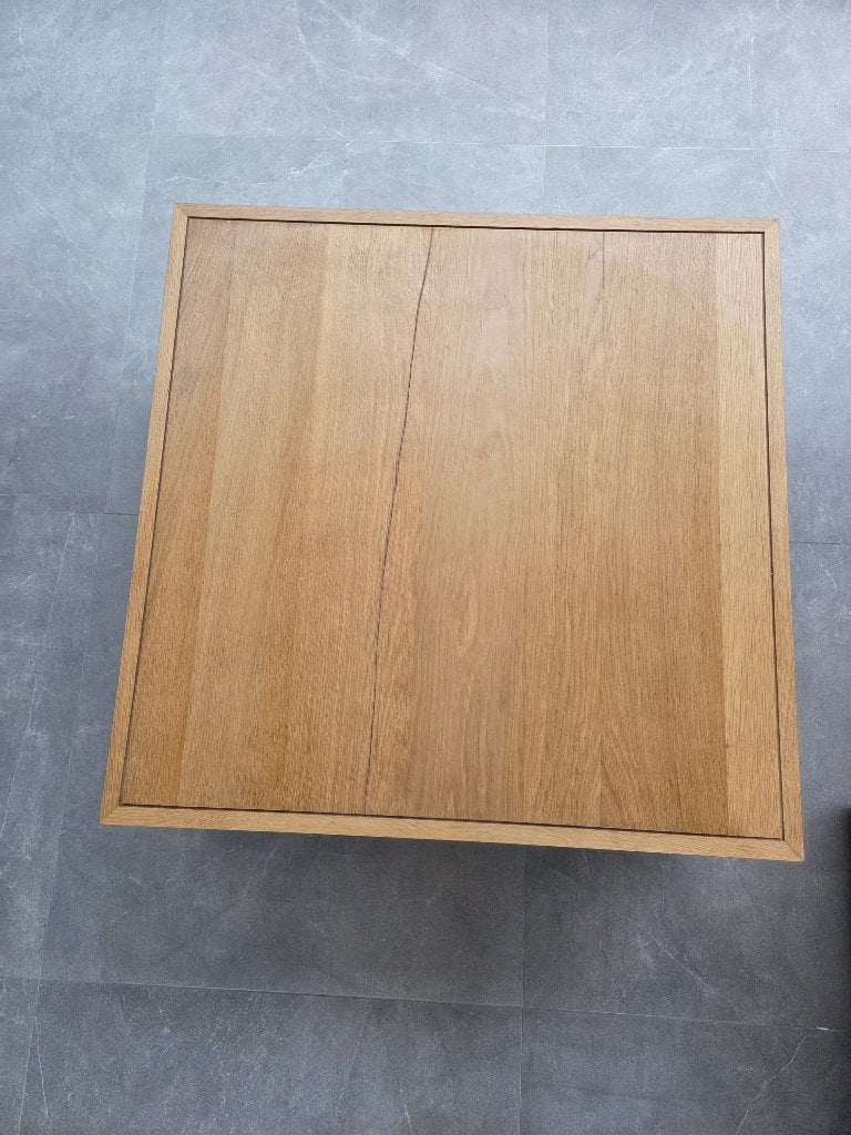 Massief houten salontafel, Ophalen, Zo goed als nieuw