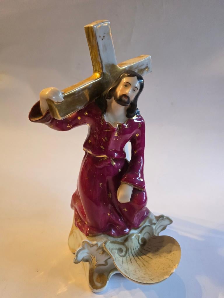 Christus draagt het kruis Andenne/Vieux Paris, Antiek en Kunst, Antiek | Religieuze voorwerpen, Ophalen of Verzenden