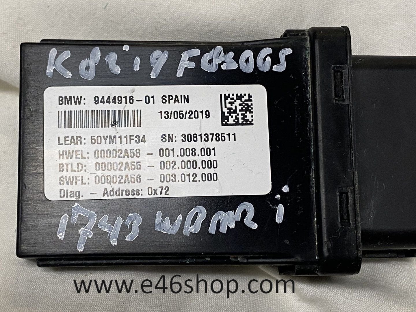 VERLICHTING GRUNDMODULE BMW MOTORFIETS OE 61359444916, Motos, Pièces | BMW, -, Utilisé, -, -