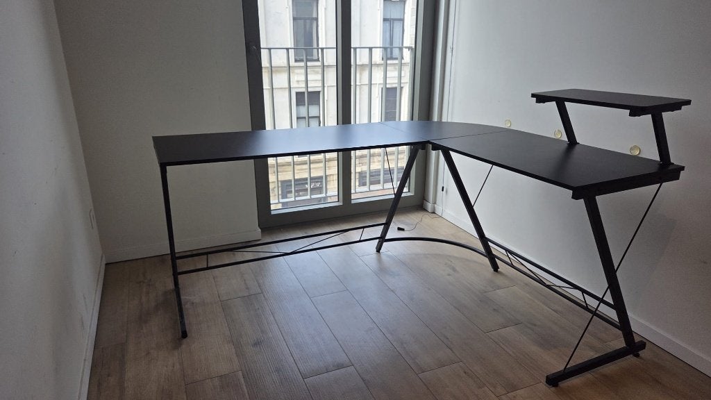 Hoekbureau / gaming desk, zwart -  L-vorm, Ophalen, Zo goed als nieuw
